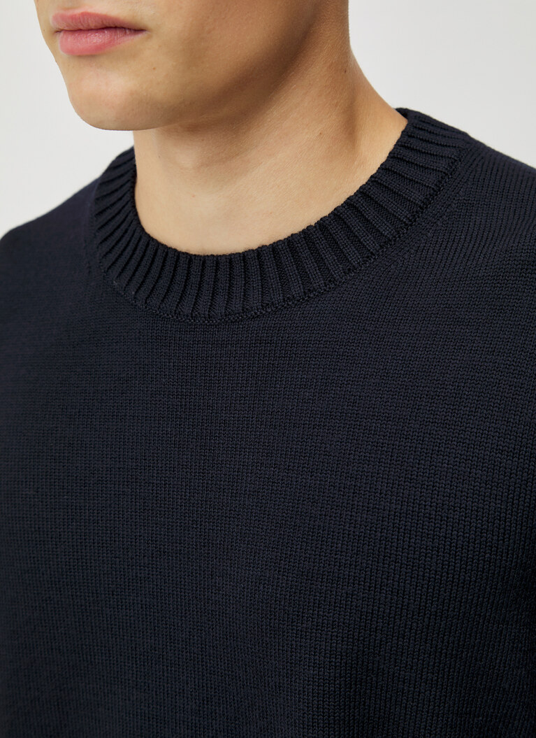 Pullover Rundhals 1/1 Arm, Navy Detailansicht 1