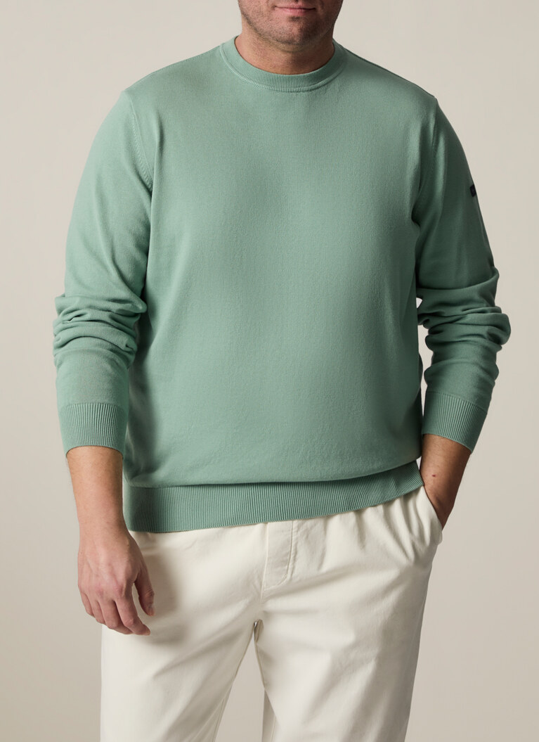 Pullover Rundhals 1/1 Arm, Iced Mint Frontansicht