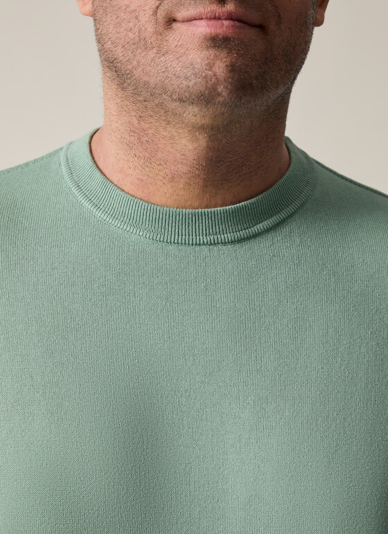 Pullover Rundhals 1/1 Arm Iced Mint Frontansicht