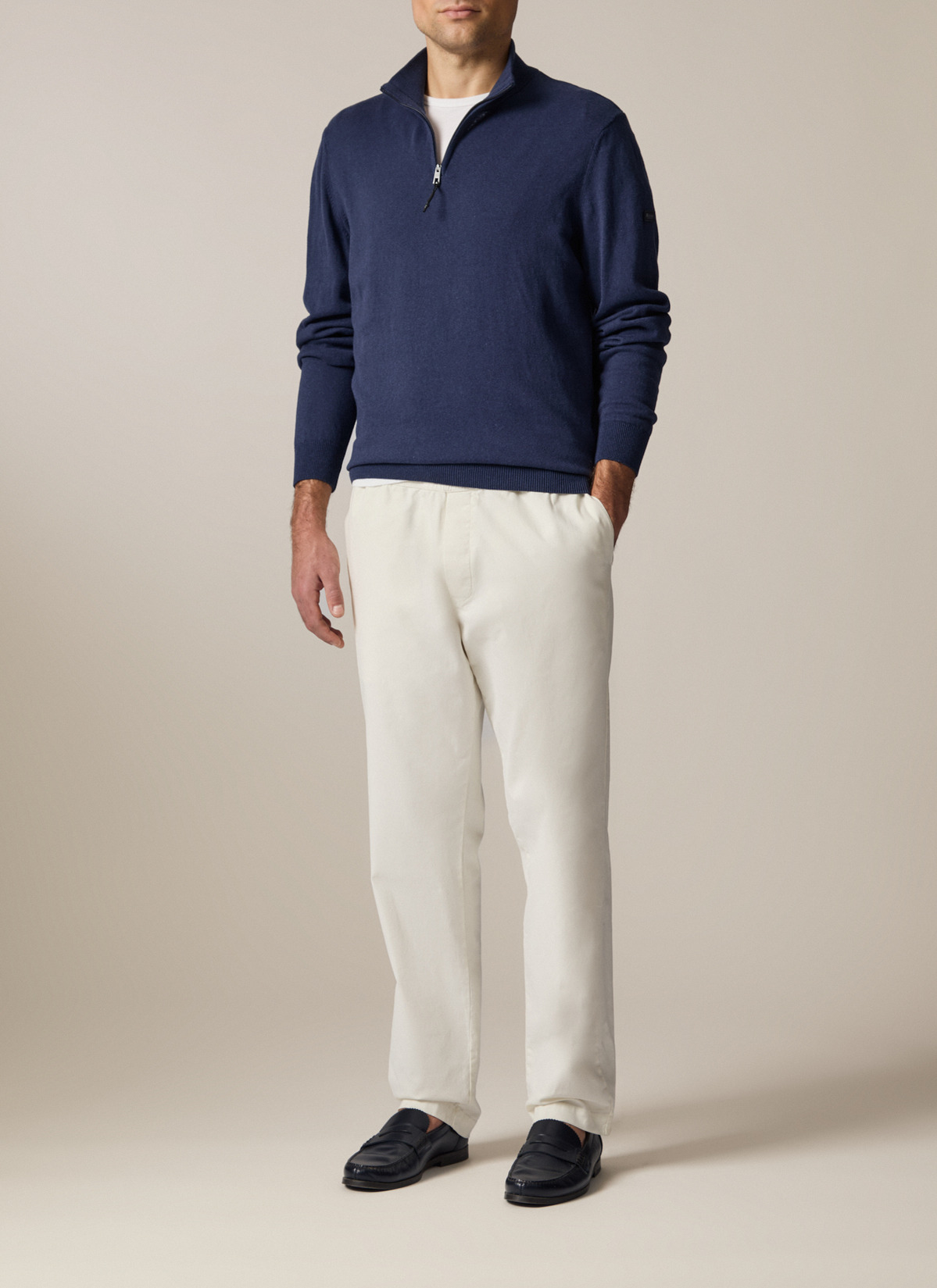 Pullover Troyer 1/1 Arm, Deep Sea Detailansicht 2