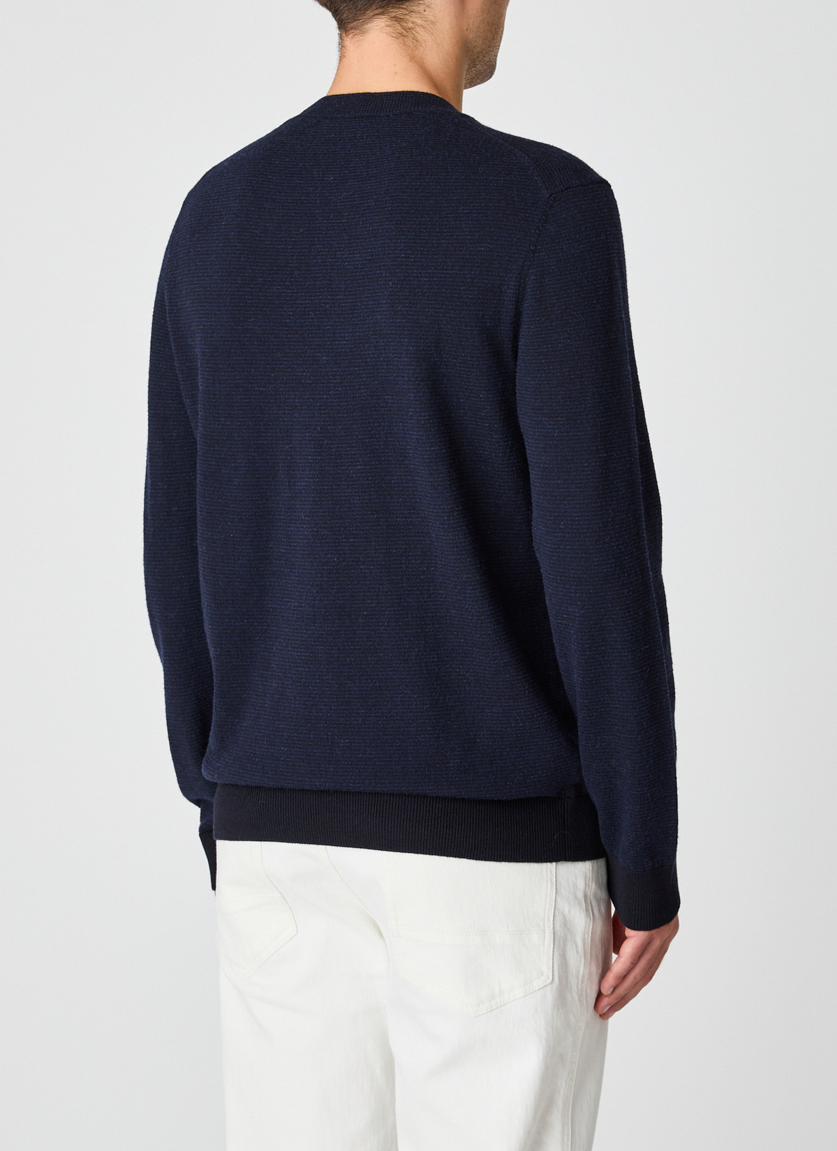 Pullover Rundhals 1/1 Arm, Deep Sea Rückansicht