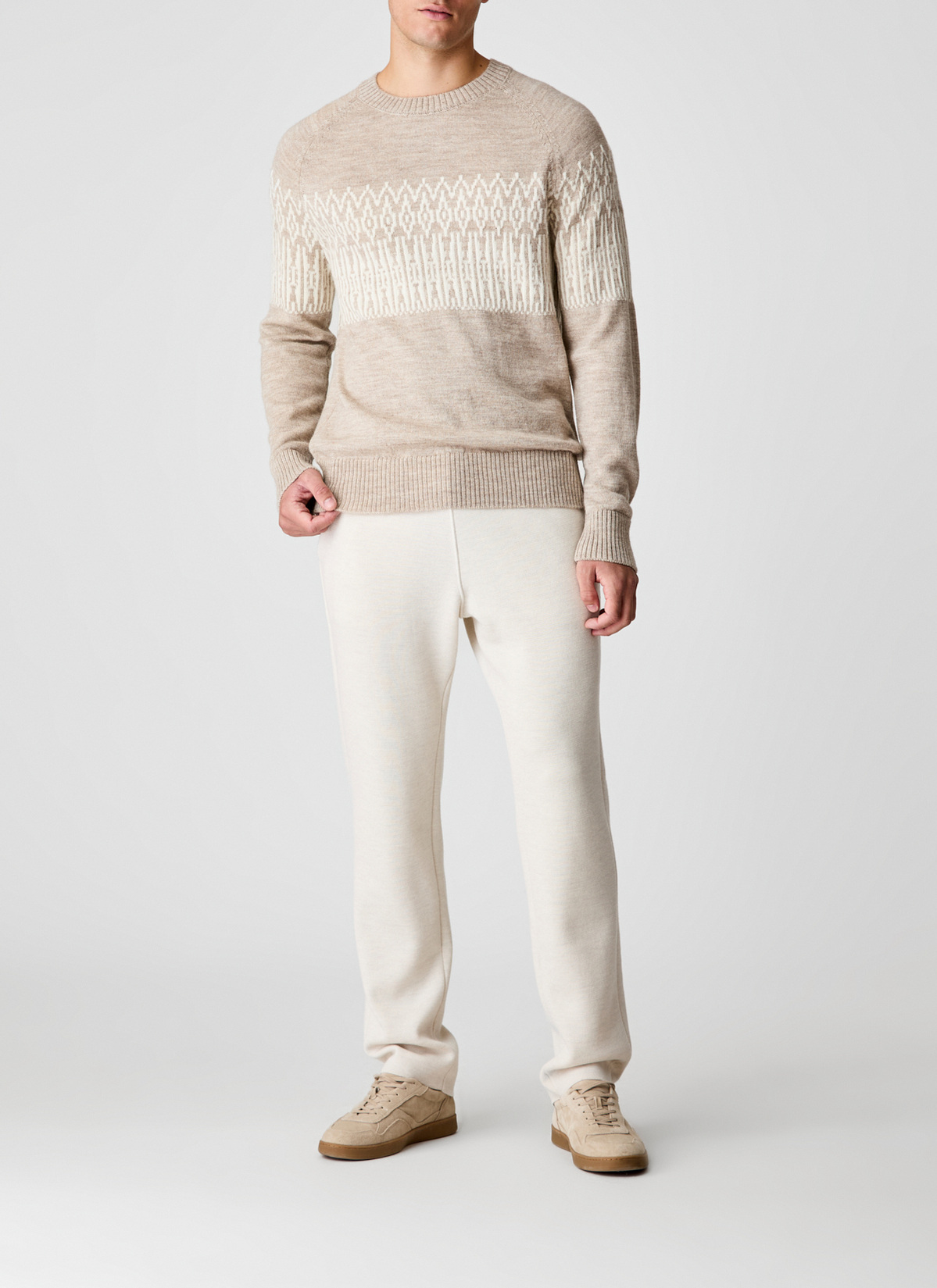 Pullover Rundhals 1/1 Arm, Twig Detailansicht 1