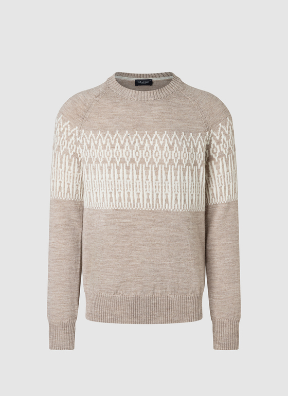 Pullover Rundhals 1/1 Arm Twig Frontansicht