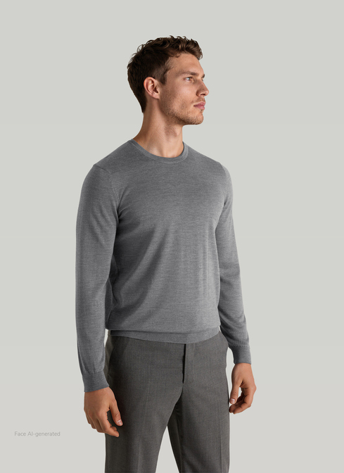 Pullover Rundhals 1/1 Arm width=