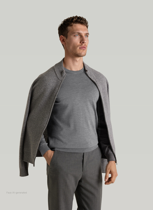 Pullover Rundhals 1/1 Arm width=