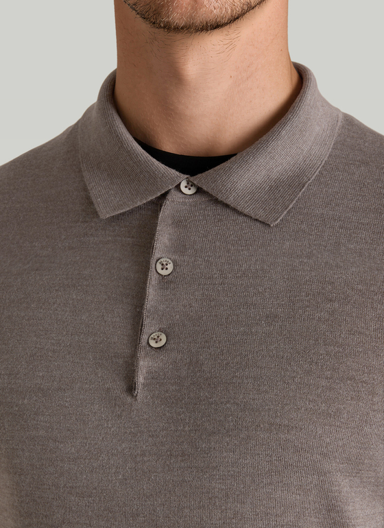 Pullover Polokragen Cedar Wood Frontansicht