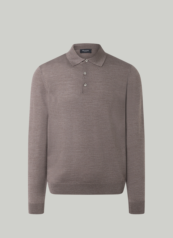 Pullover Polokragen Cedar Wood Frontansicht
