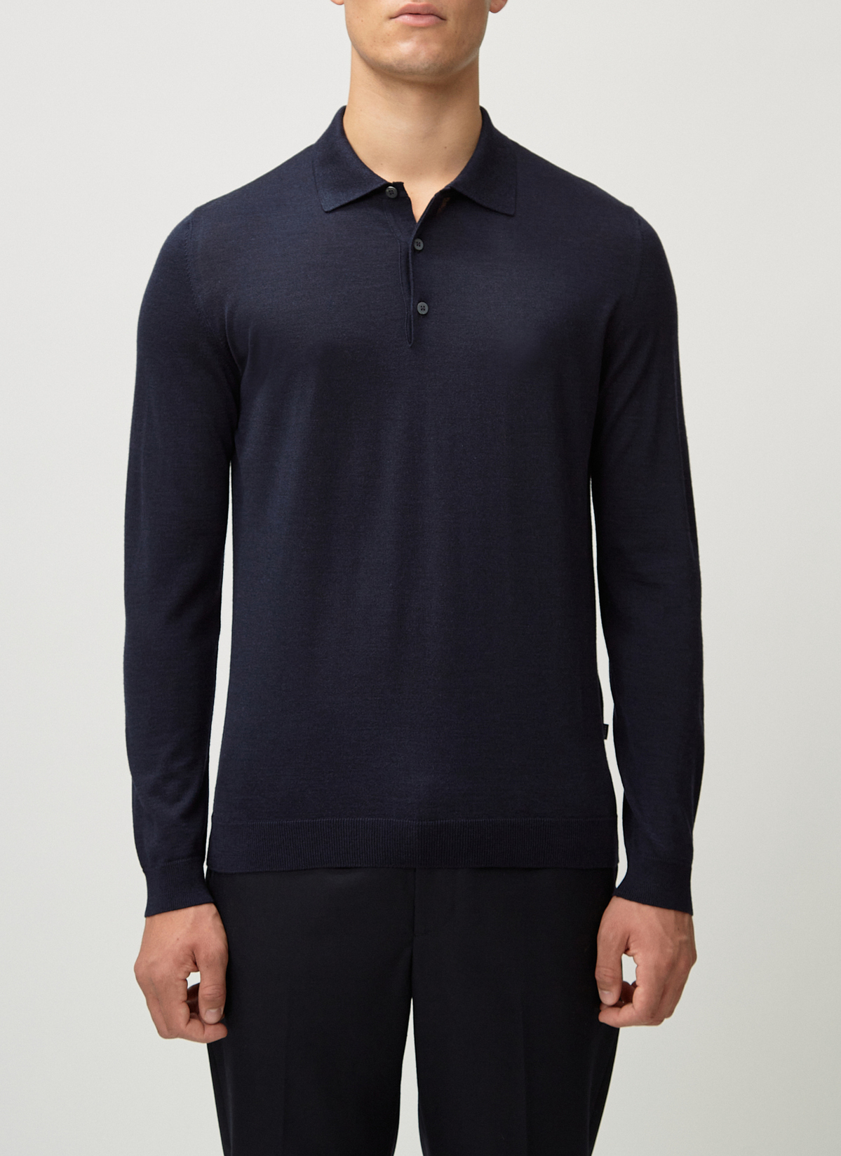 Pullover Polokragen, Navy Detailansicht 1