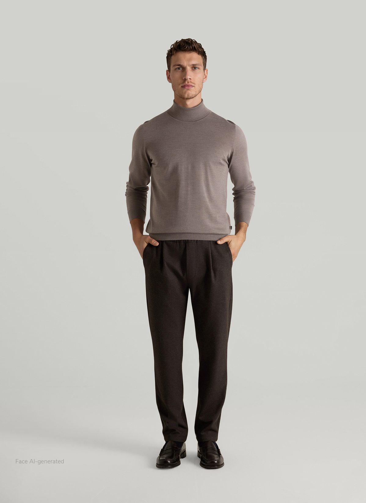 Pullover Rollkragen 1/1 Arm, Cedar Wood Detailansicht 2