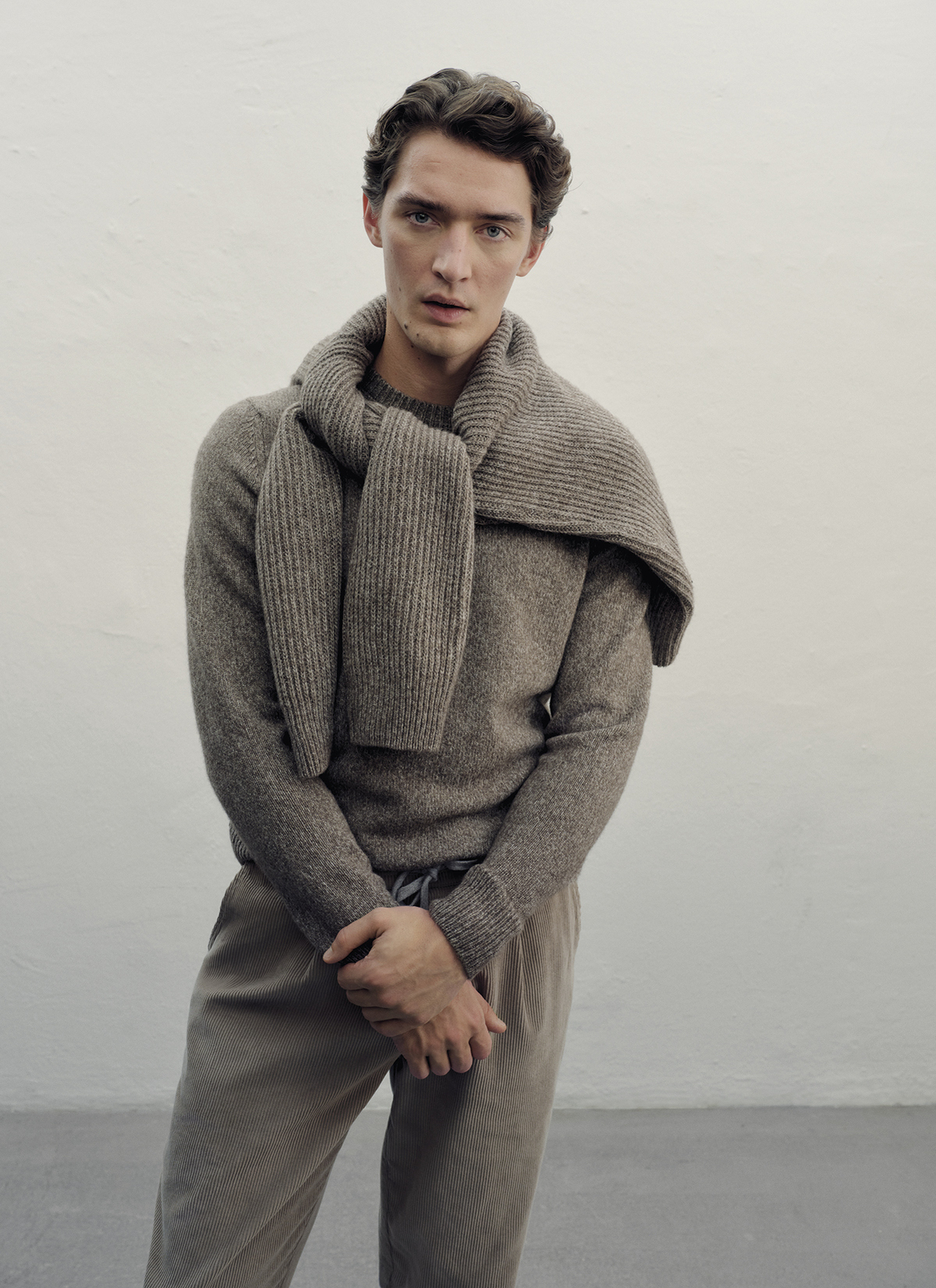 Pullover Rundhals 1/1 Arm, Twig Frontansicht