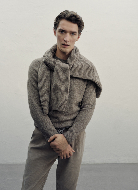 Pullover Rundhals 1/1 Arm Twig Frontansicht