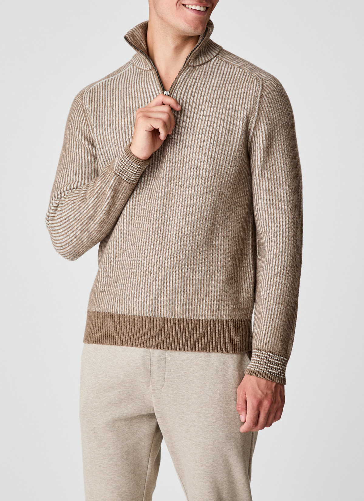 Pullover Troyer 1/1 Arm, Twig Frontansicht