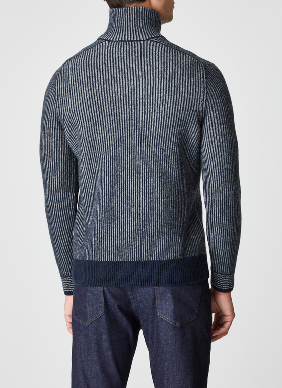 Pullover Troyer 1/1 Arm Deep Sea Frontansicht