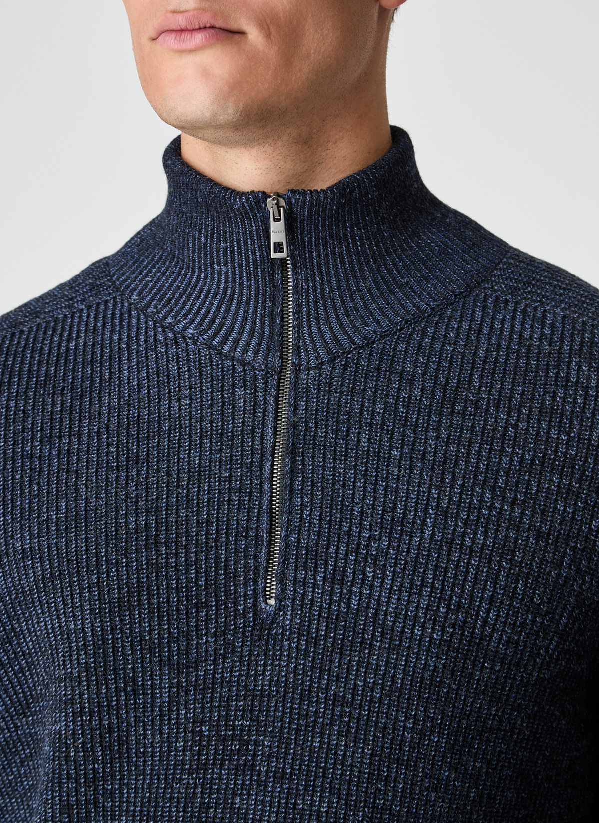 Pullover Troyer 1/1 Arm, Navy Detailansicht 2