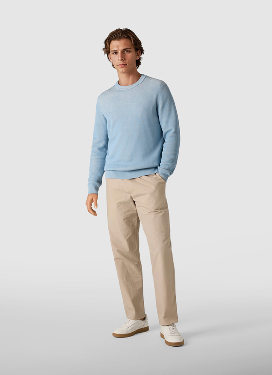 Pullover Rundhals 1/1 Arm Blue Sky Frontansicht