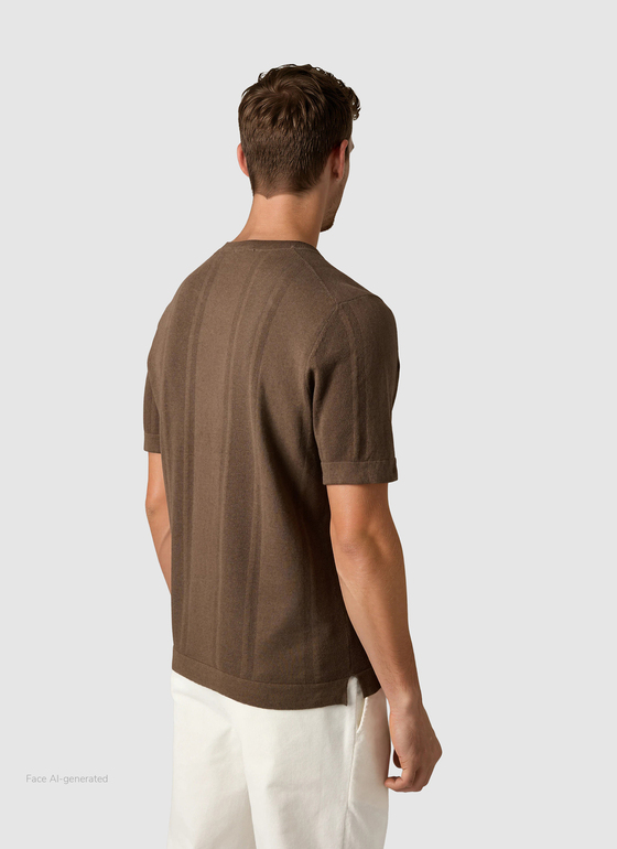 T-Shirt 1/2 Arm Nougat Frontansicht