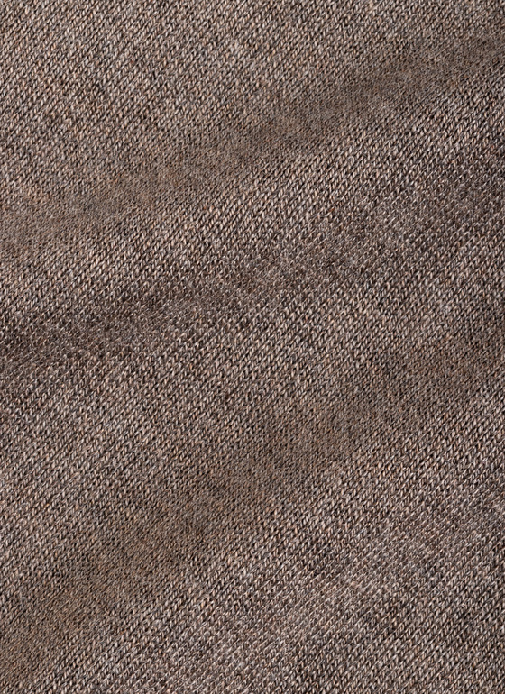 Pullover Polokragen Knopf 1/1 Arm Pale Brown Frontansicht