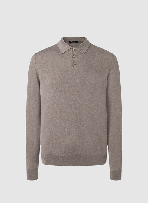 Pullover Polokragen Knopf 1/1 Arm width=