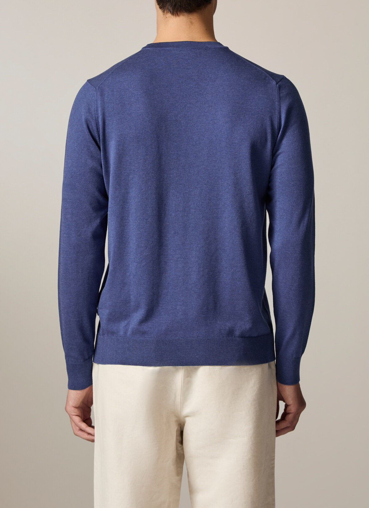 Pullover V-Ausschnitt 1/1 Arm, Deep Sea Rückansicht