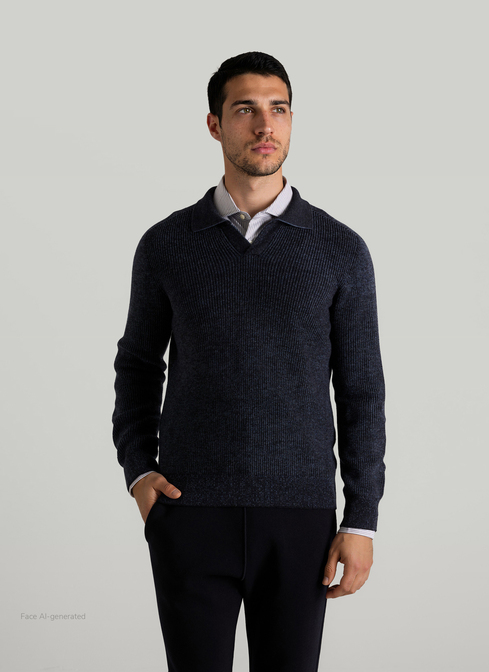Pullover V-Ausschnitt 1/1 Arm width=