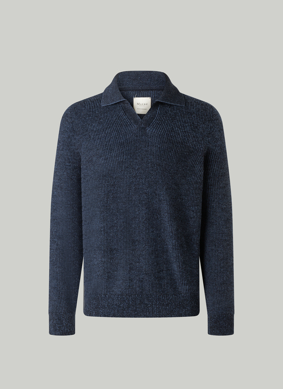 Pullover V-Ausschnitt 1/1 Arm Navy Frontansicht