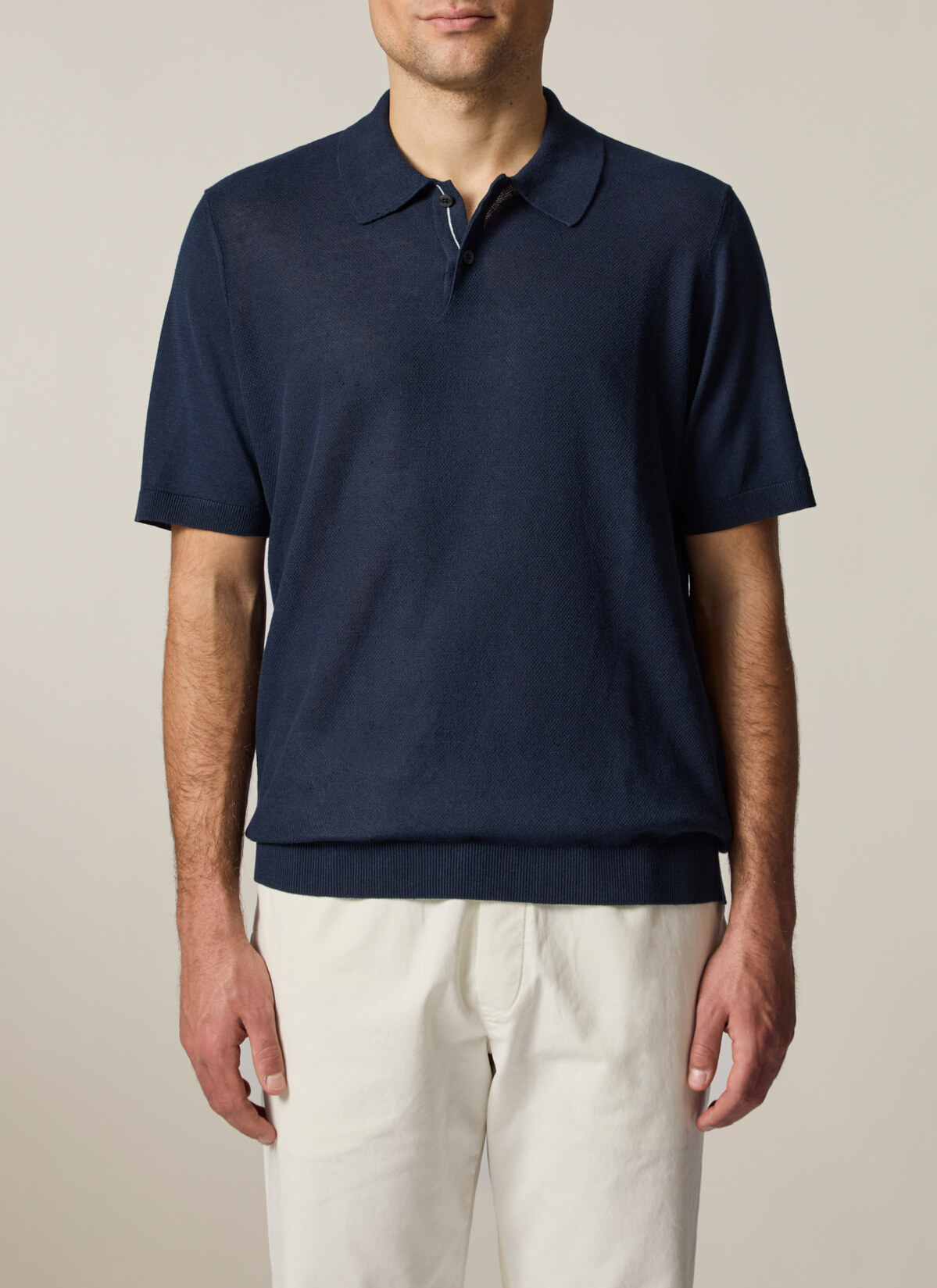 Pullover Polo 1/2 Arm, Deep Sea Frontansicht