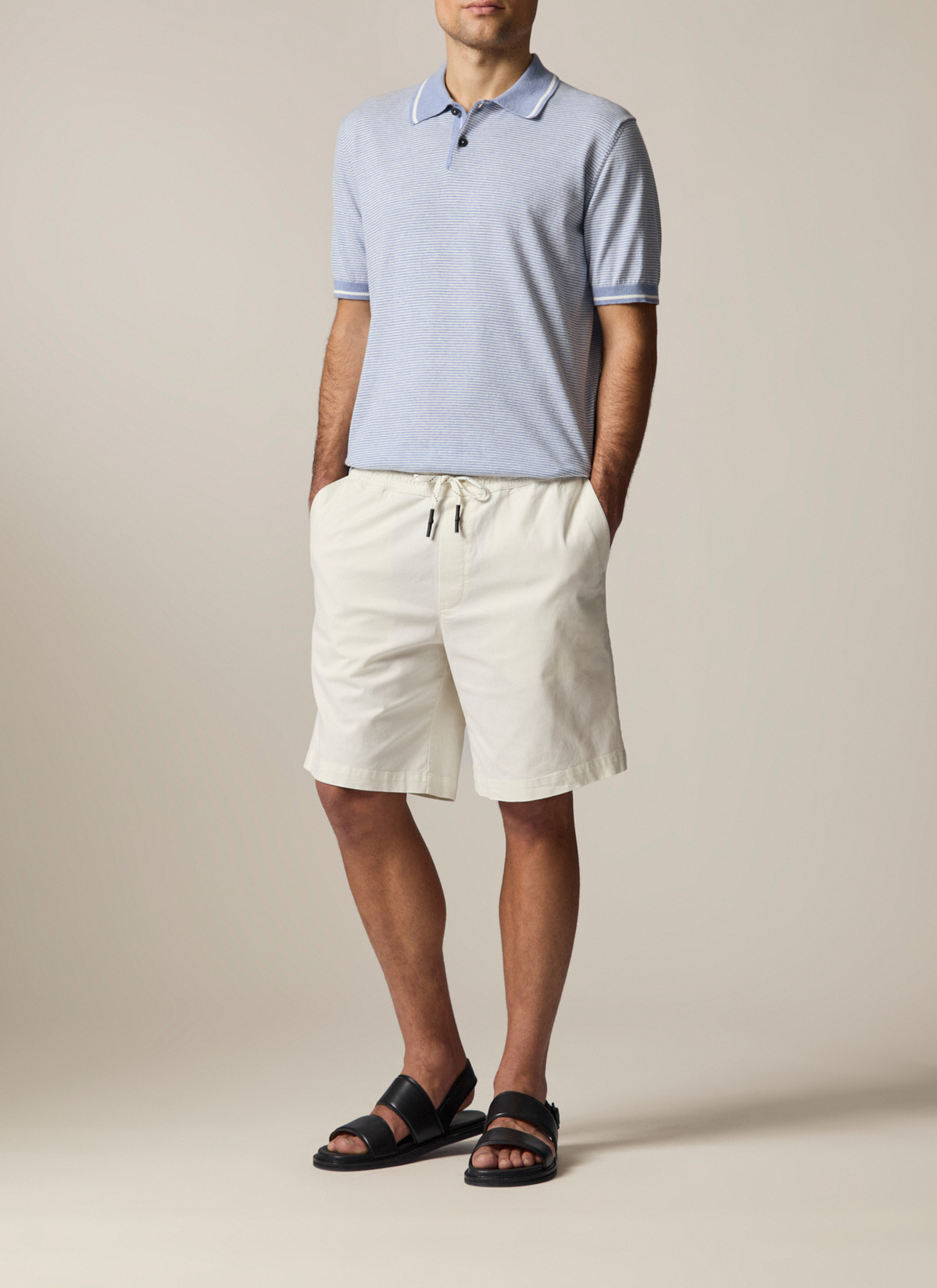 Pullover Polo 1/2 Arm, Shades of Blue Detailansicht 2