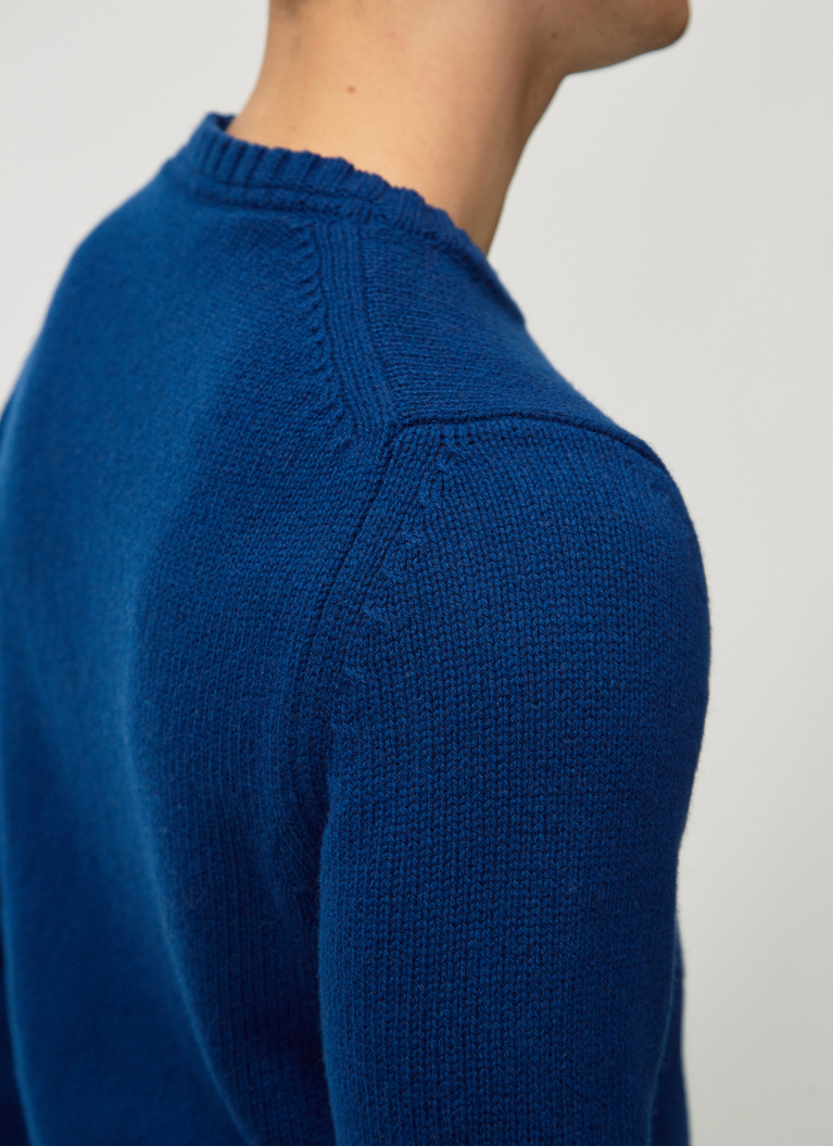 Pullover Rundhals 1/1 Arm, Cobalt Blue Detailansicht 2