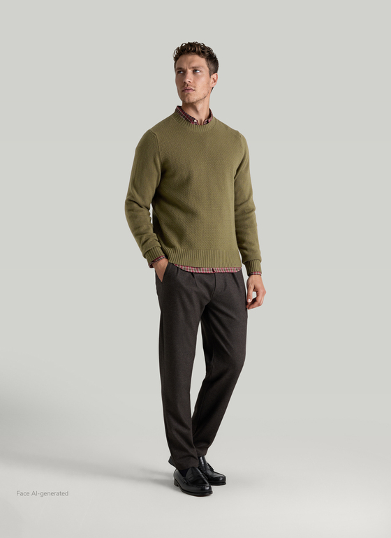 Pullover Rundhals 1/1 Arm Fresh Herbs Frontansicht