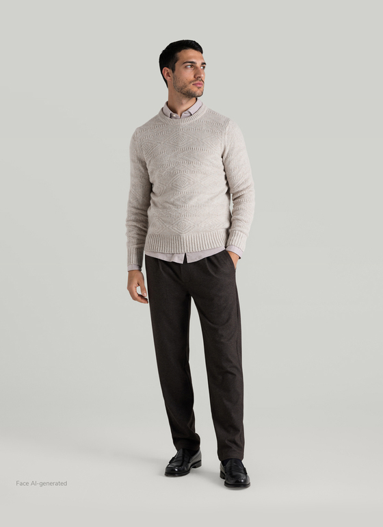 Pullover Rundhals 1/1 Arm Autumn Stone Frontansicht