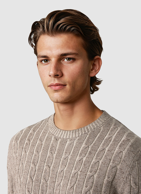 Pullover Rundhals 1/1 Arm width=