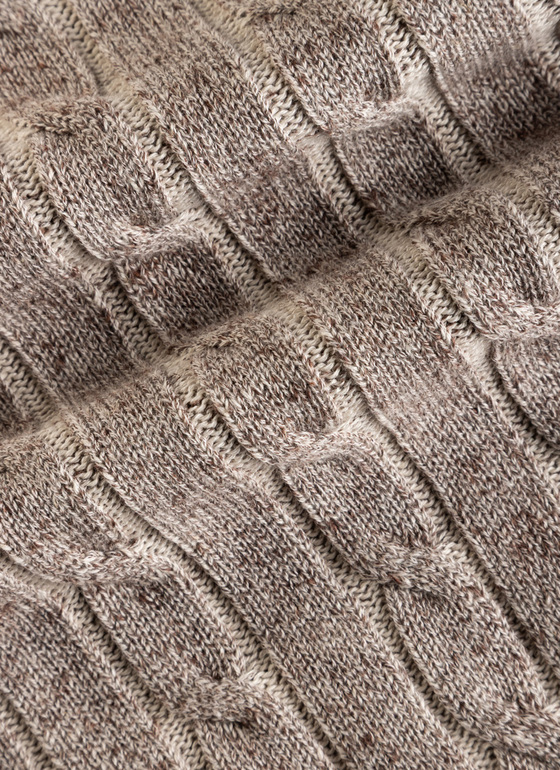 Pullover Rundhals 1/1 Arm Pale Brown Frontansicht