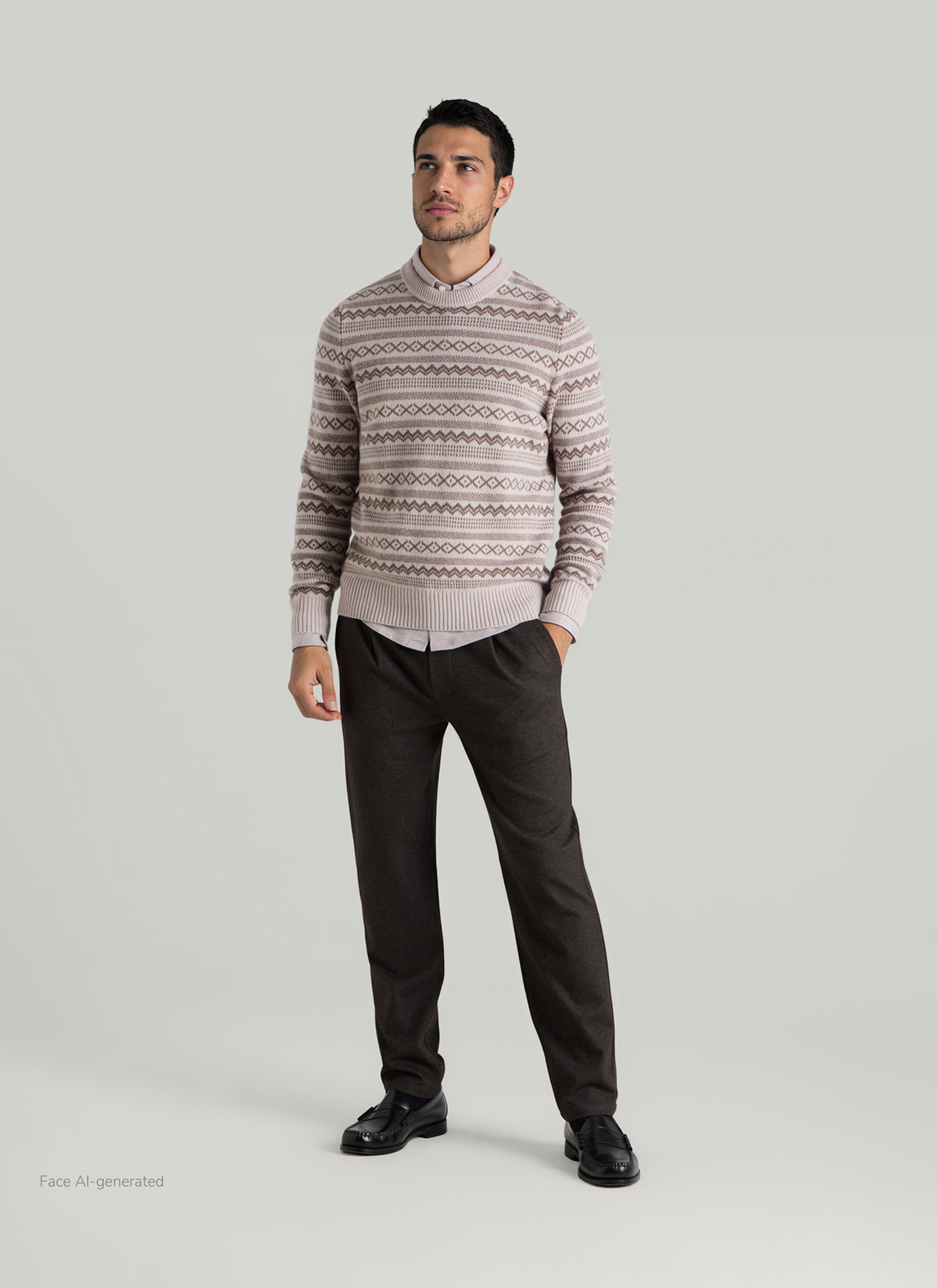 Pullover Rundhals 1/1 Arm, Autumn Stone Detailansicht 2