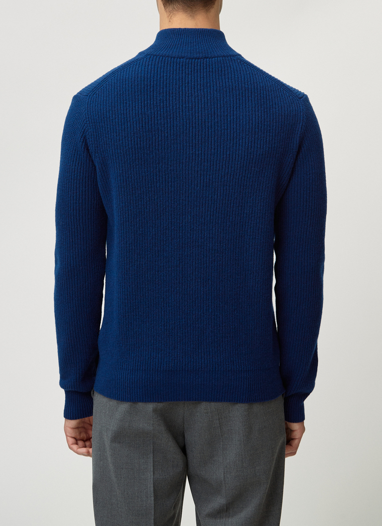 Pullover Troyer 1/1 Arm, Cobalt Blue Rückansicht