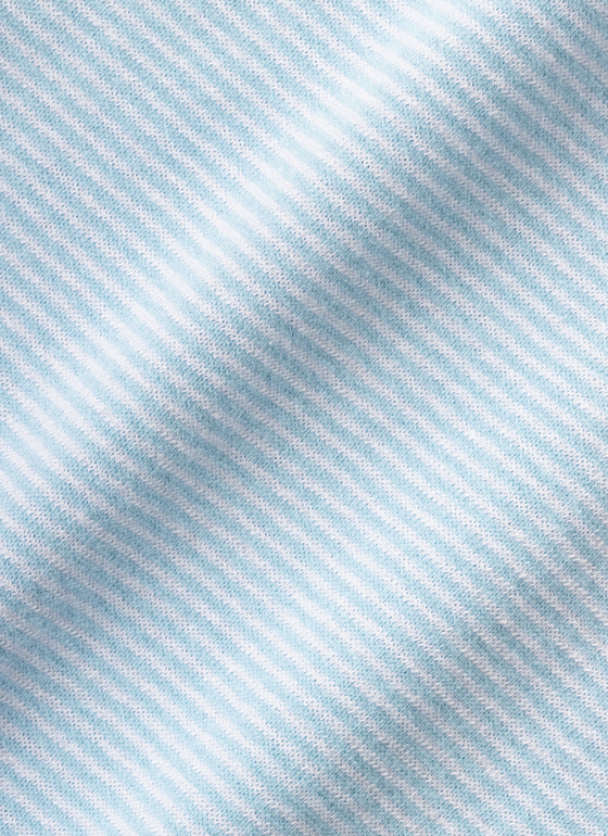 Pullover Polo 1/2 Arm Bright Aqua Frontansicht