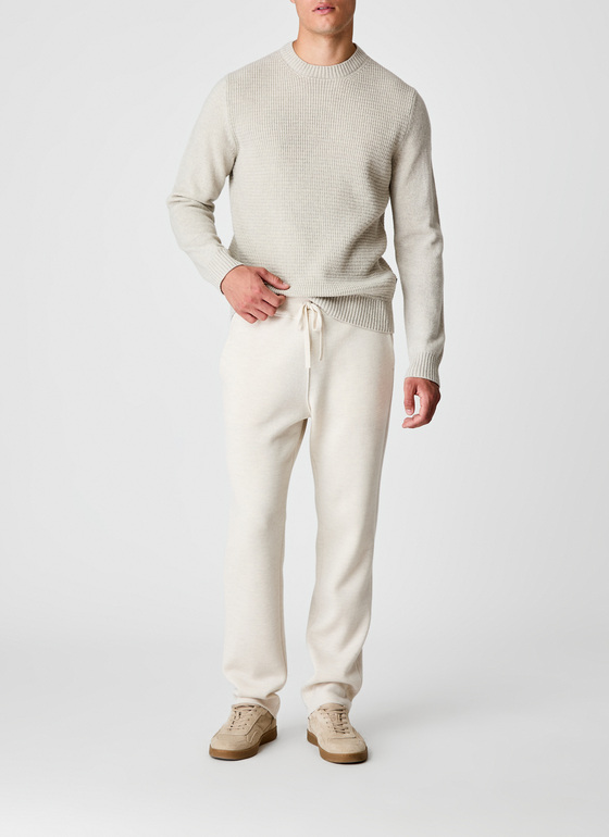 Pullover Rundhals 1/1 Arm Mascarpone Cream Frontansicht