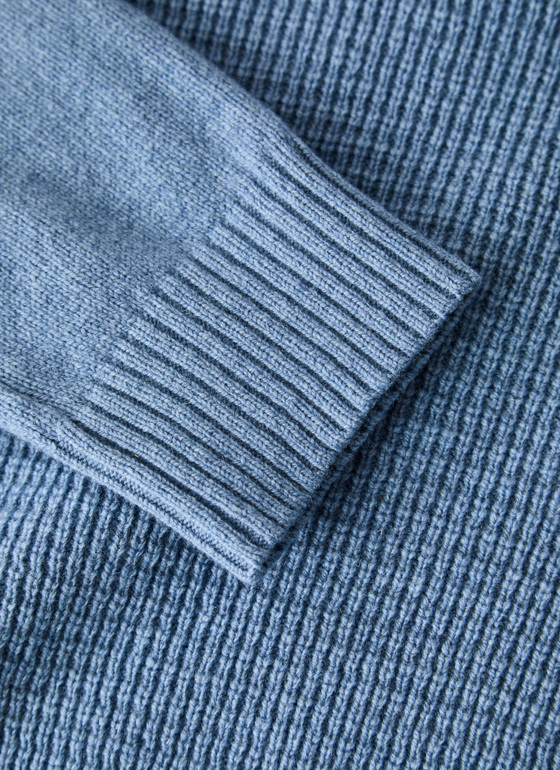 Pullover Rundhals 1/1 Arm Denim Frontansicht
