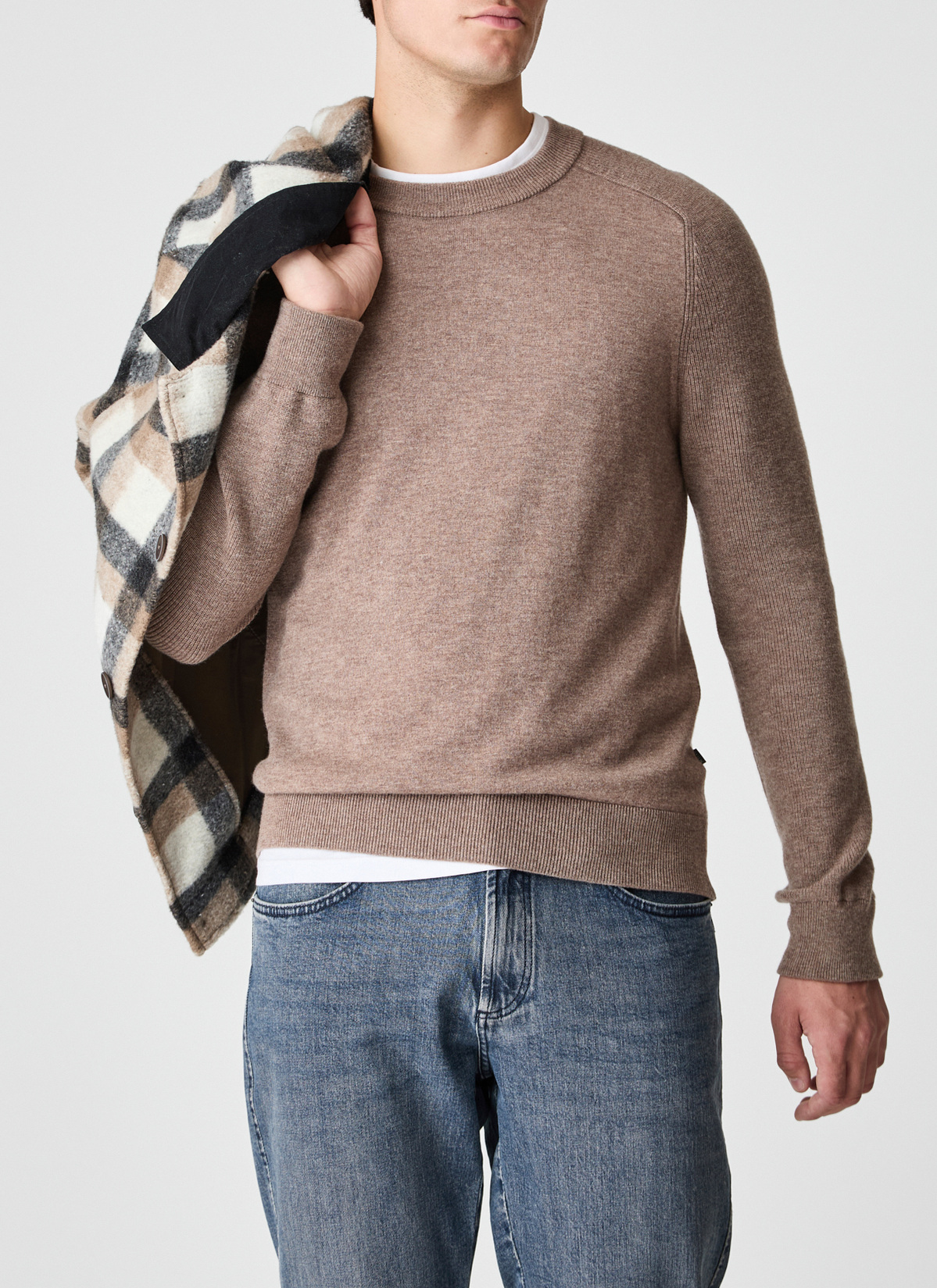 Pullover Rundhals 1/1 Arm, Twig Frontansicht