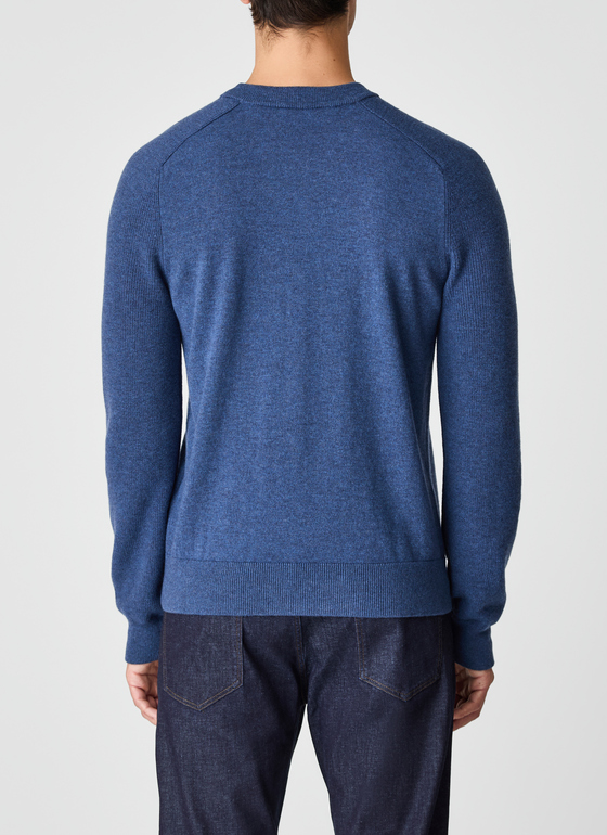 Pullover Rundhals 1/1 Arm Deep Sea Frontansicht