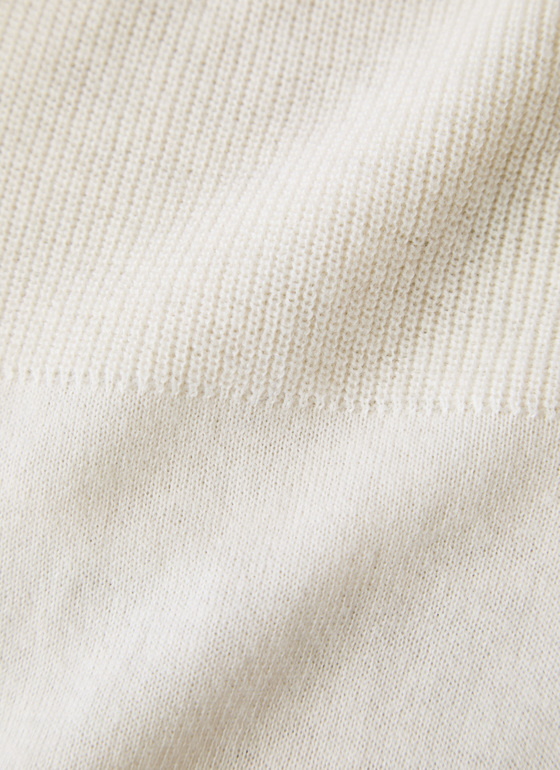 Pullover Troyer 1/1 Arm Off White Frontansicht