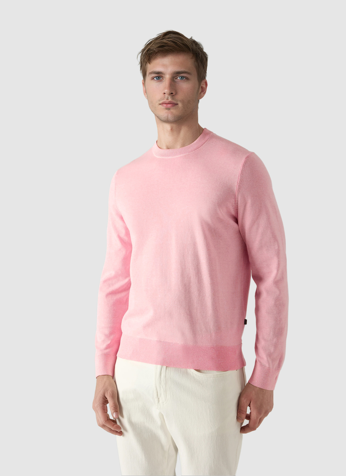 Pullover Rundhals 1/1 Arm, Shiny Flamingo Detailansicht 2