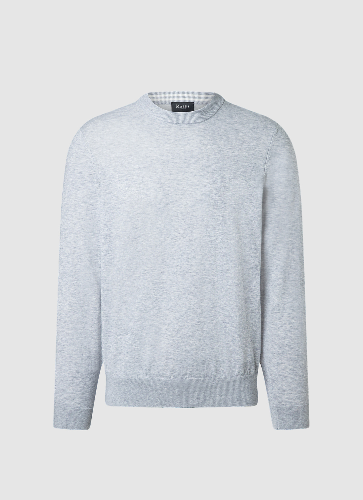 Pullover Rundhals 1/1 Arm, Clear Silver Frontansicht