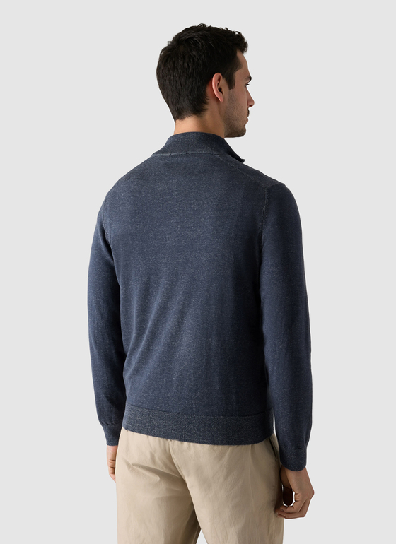 Pullover Troyer 1/1 Arm Dawn Blue Frontansicht