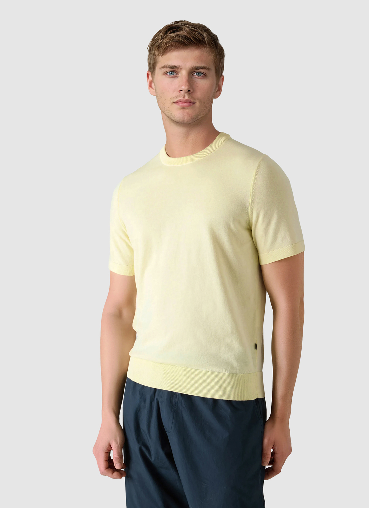 Pullover Rundhals 1/2 Arm, Light Yellow Detailansicht 2