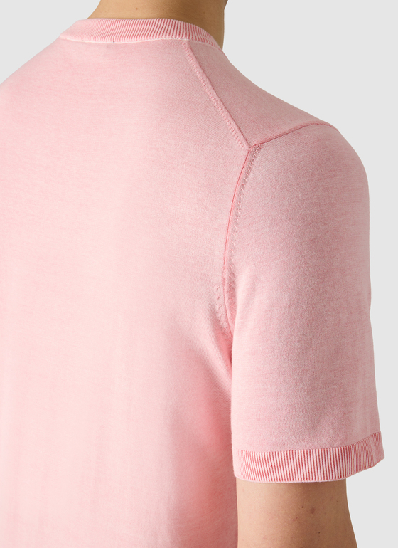 Pullover Rundhals 1/2 Arm Shiny Flamingo Frontansicht