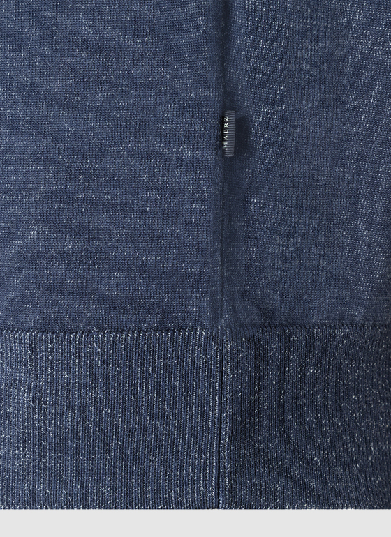 Pullover Rundhals 1/2 Arm Dawn Blue Frontansicht