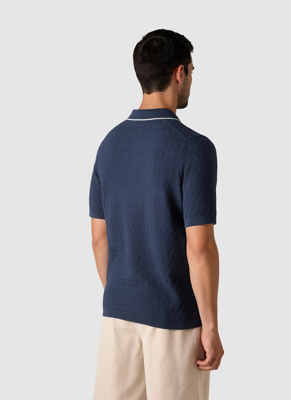 Poloshirt, Dawn Blue Rückansicht