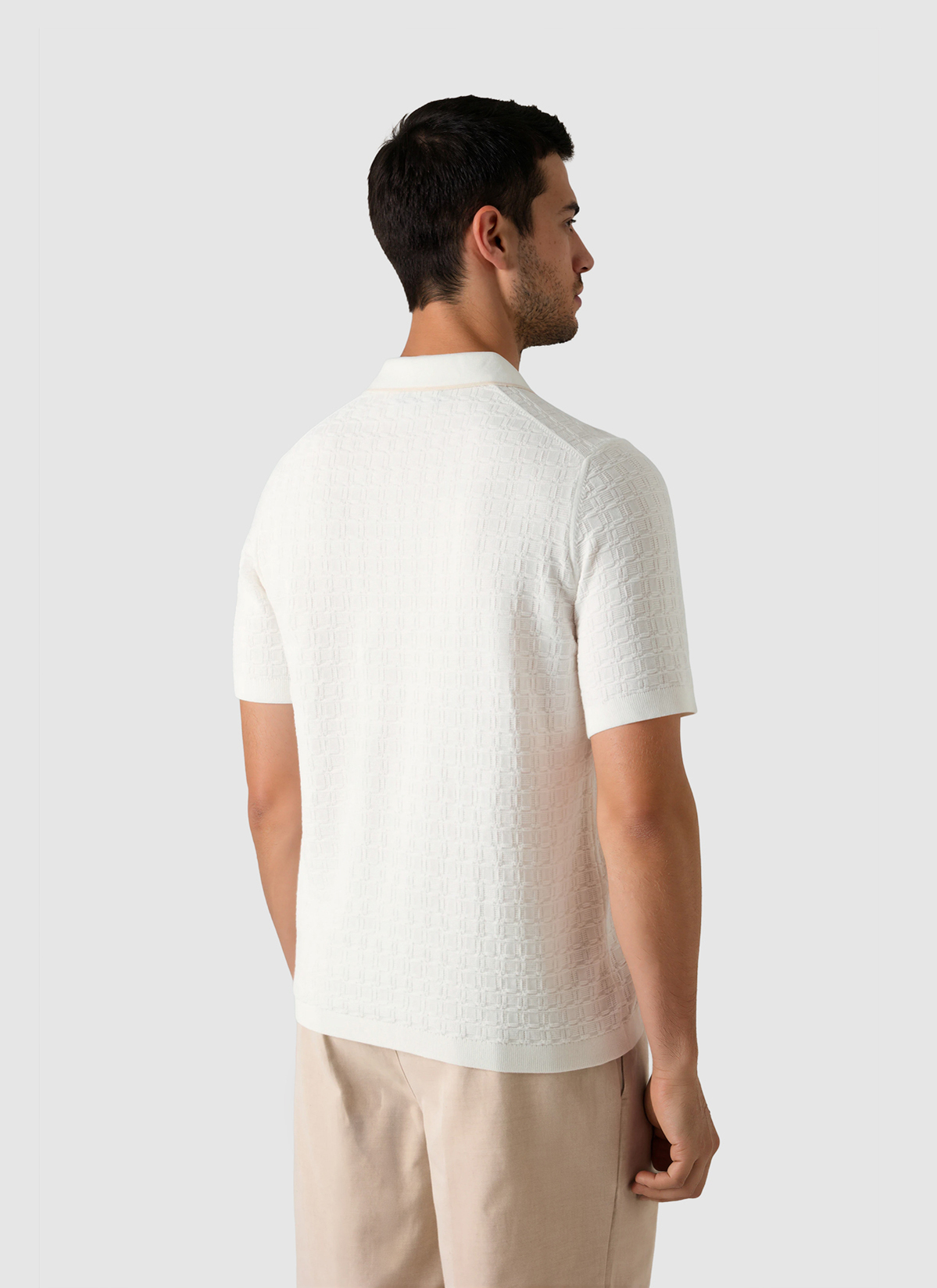 Poloshirt, Off White Rückansicht