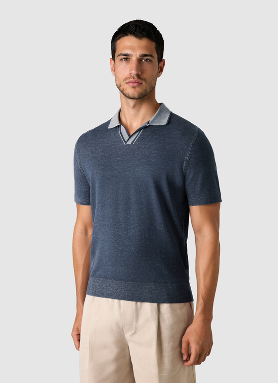 Poloshirt Dawn Blue Frontansicht