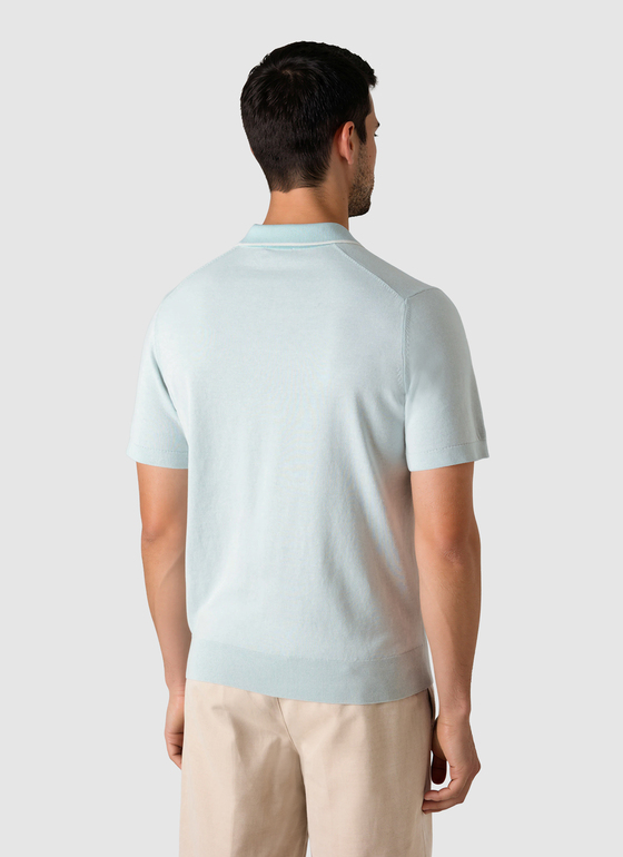 Poloshirt Bright Aqua Frontansicht